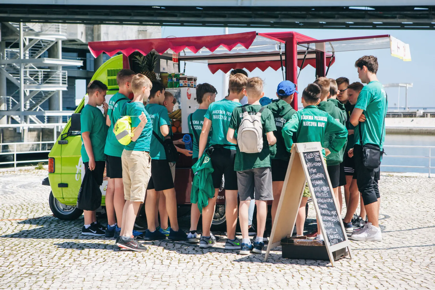 Students on a field trip in Portugal
