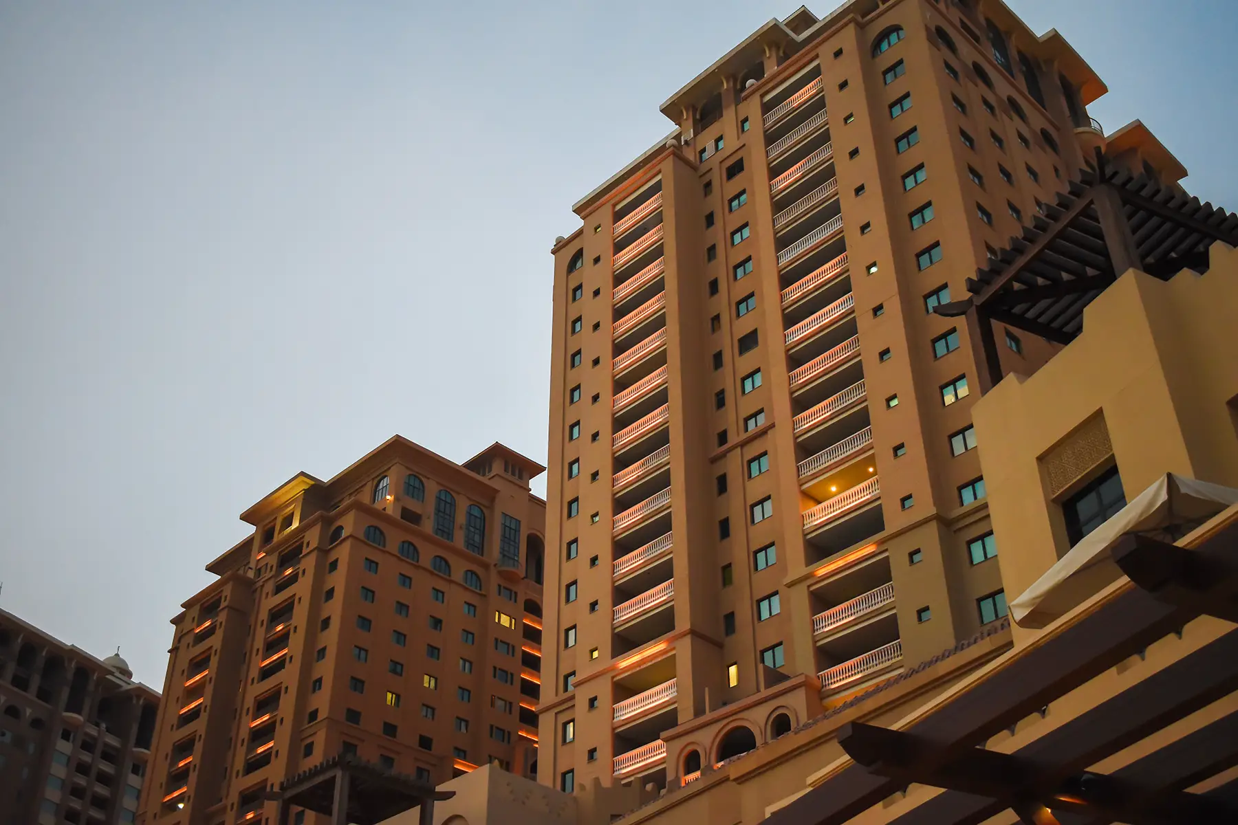 Apartment buildings in Doha, Qatar