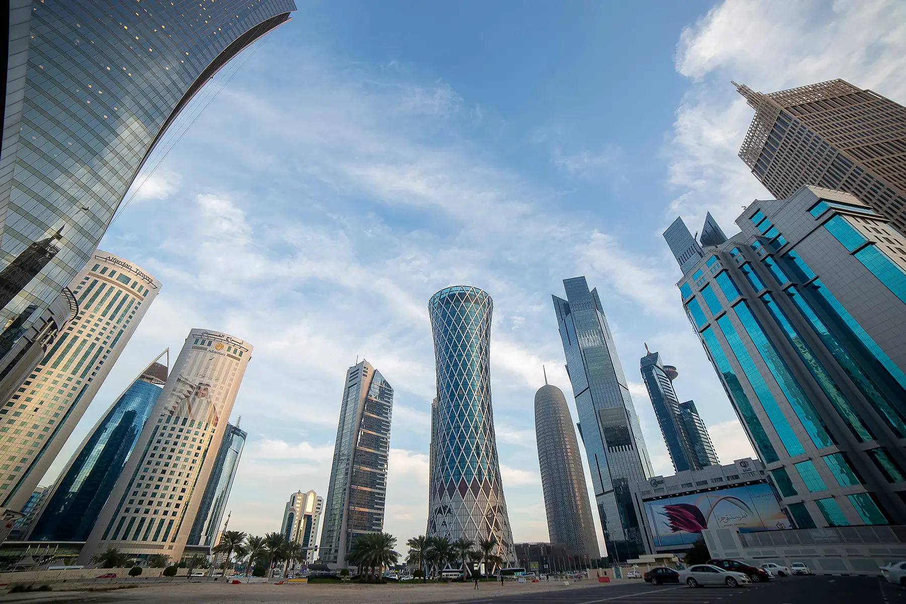 High-rise office towers in Doha's business district