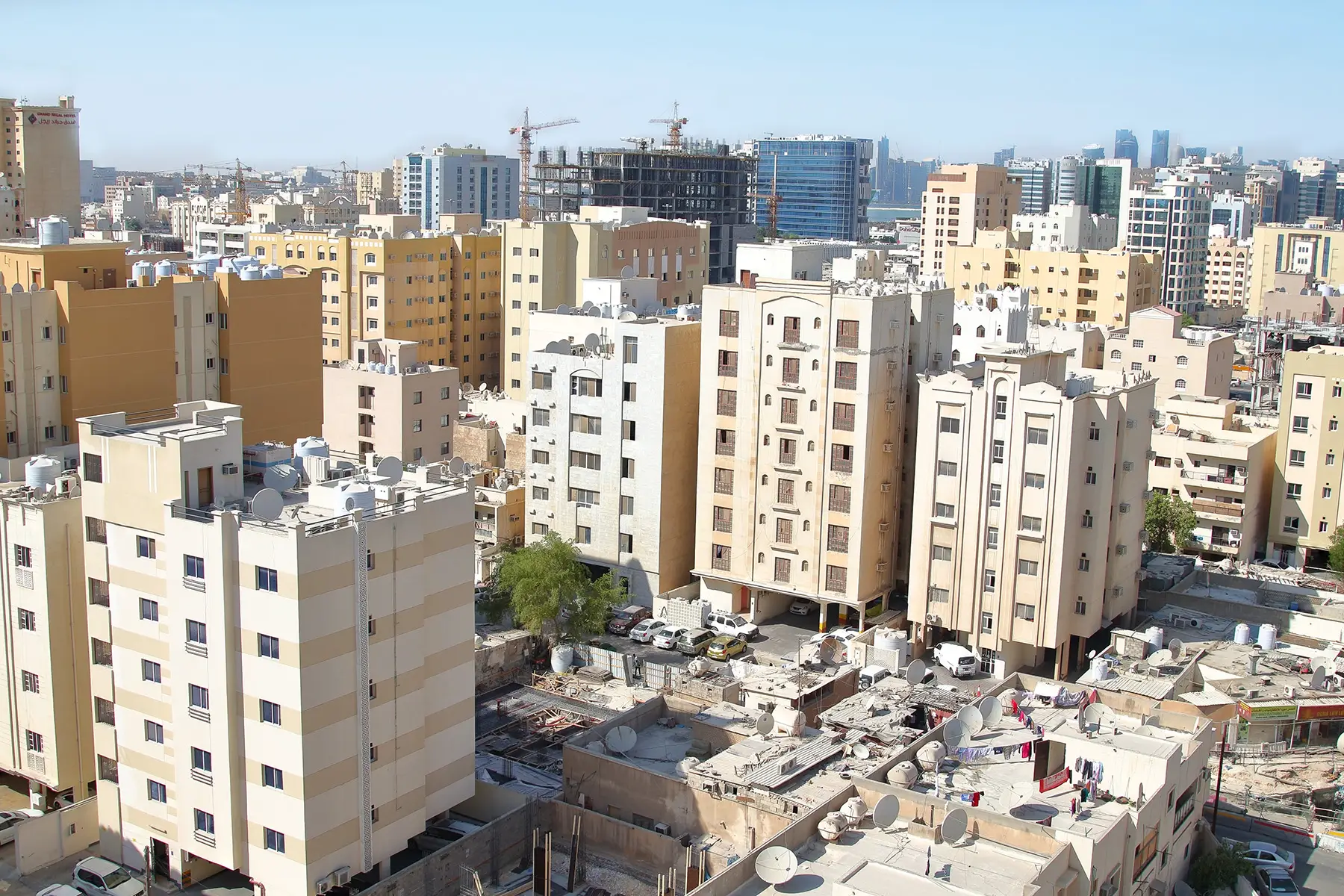 Typical residential buildings in Doha