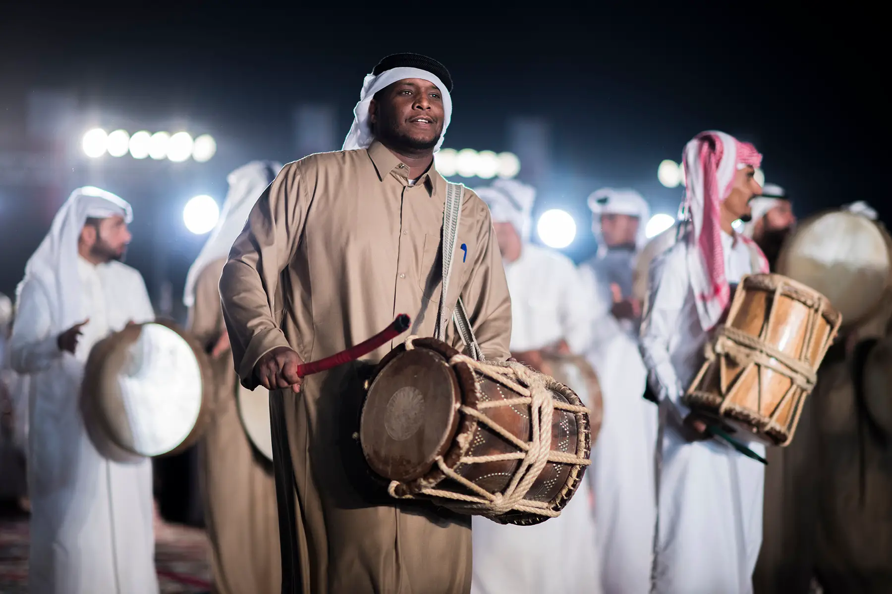 Musicians celebrating Qatar National Day