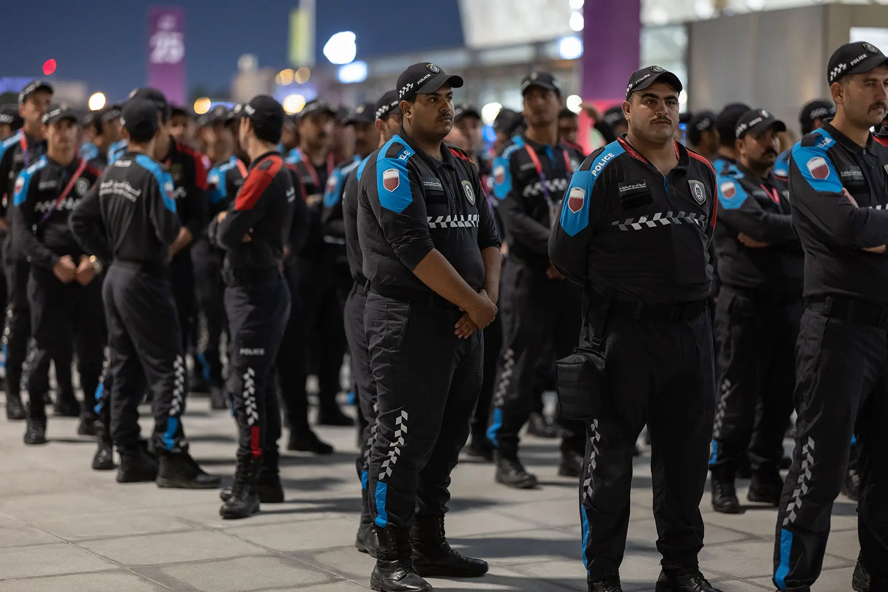 Qatari police officers in Doha
