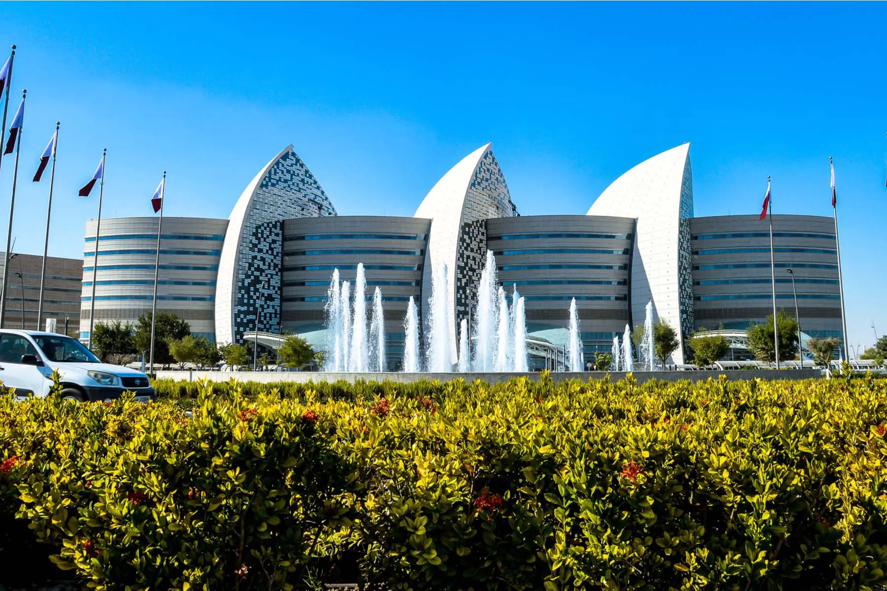 exterior shot of Sidra Medical Center in Qatar