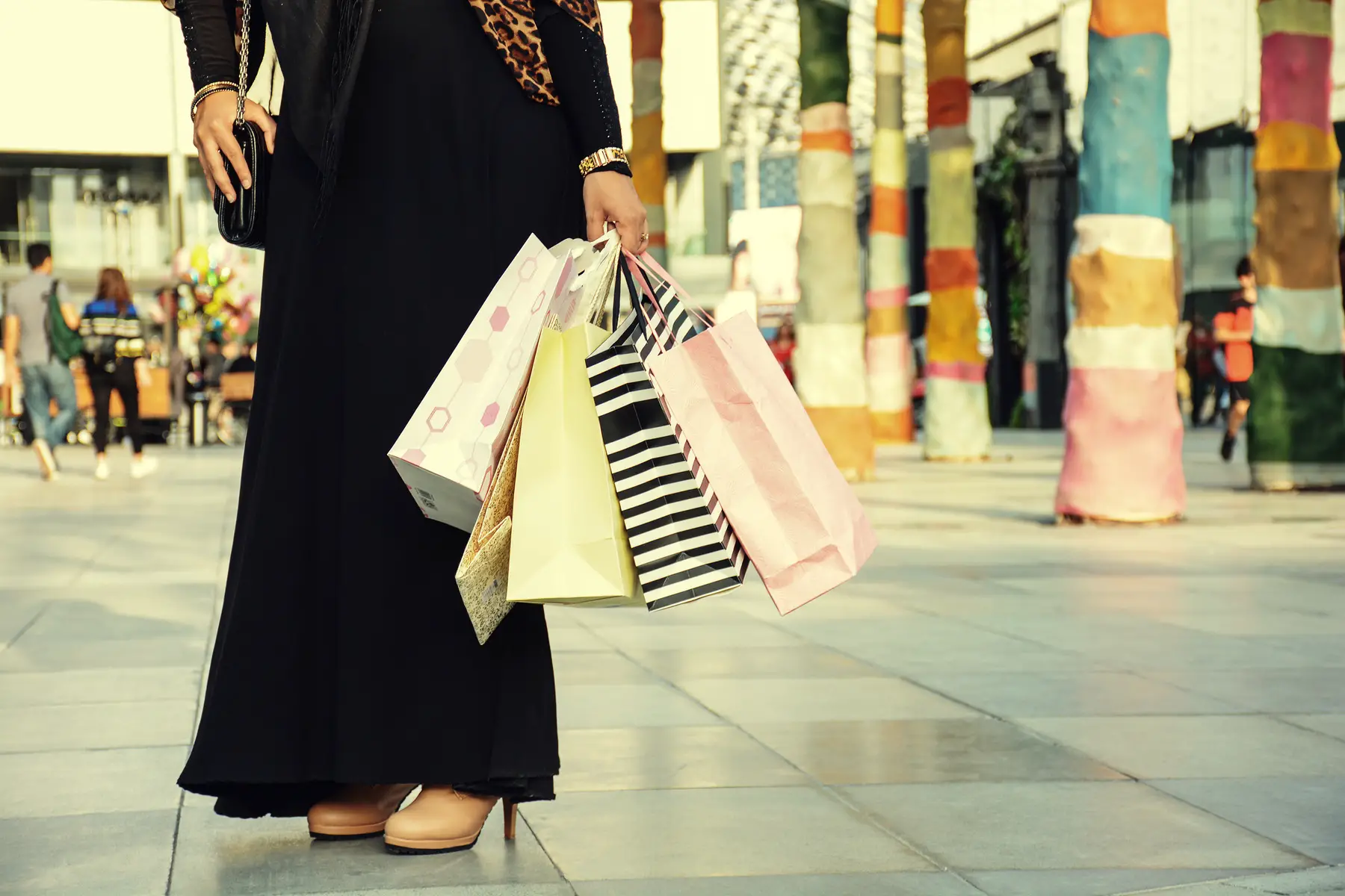 A woman shopping in Qatar