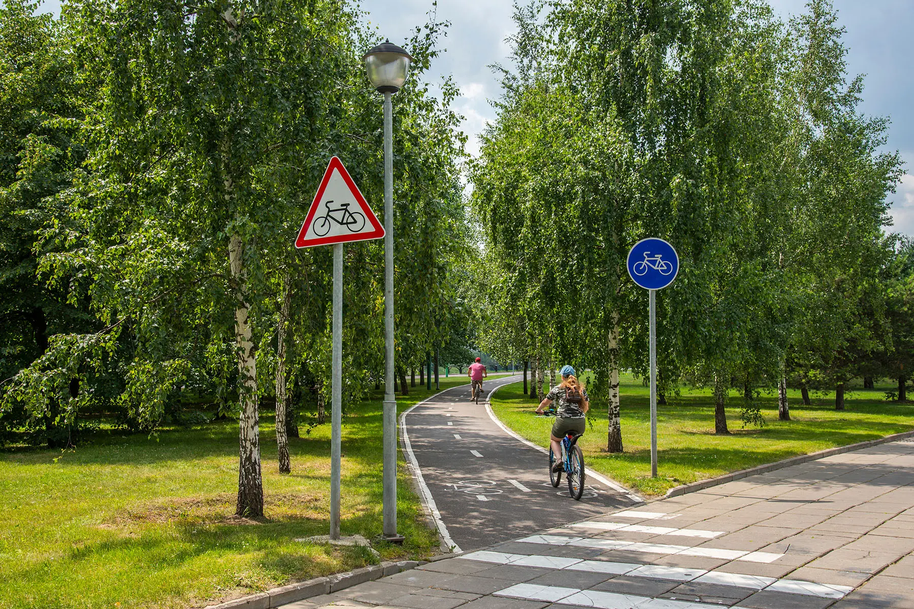 Bike lane in Moscow