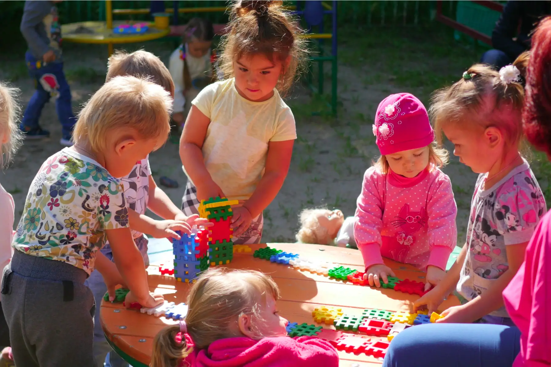 Kids at a Russian preschool