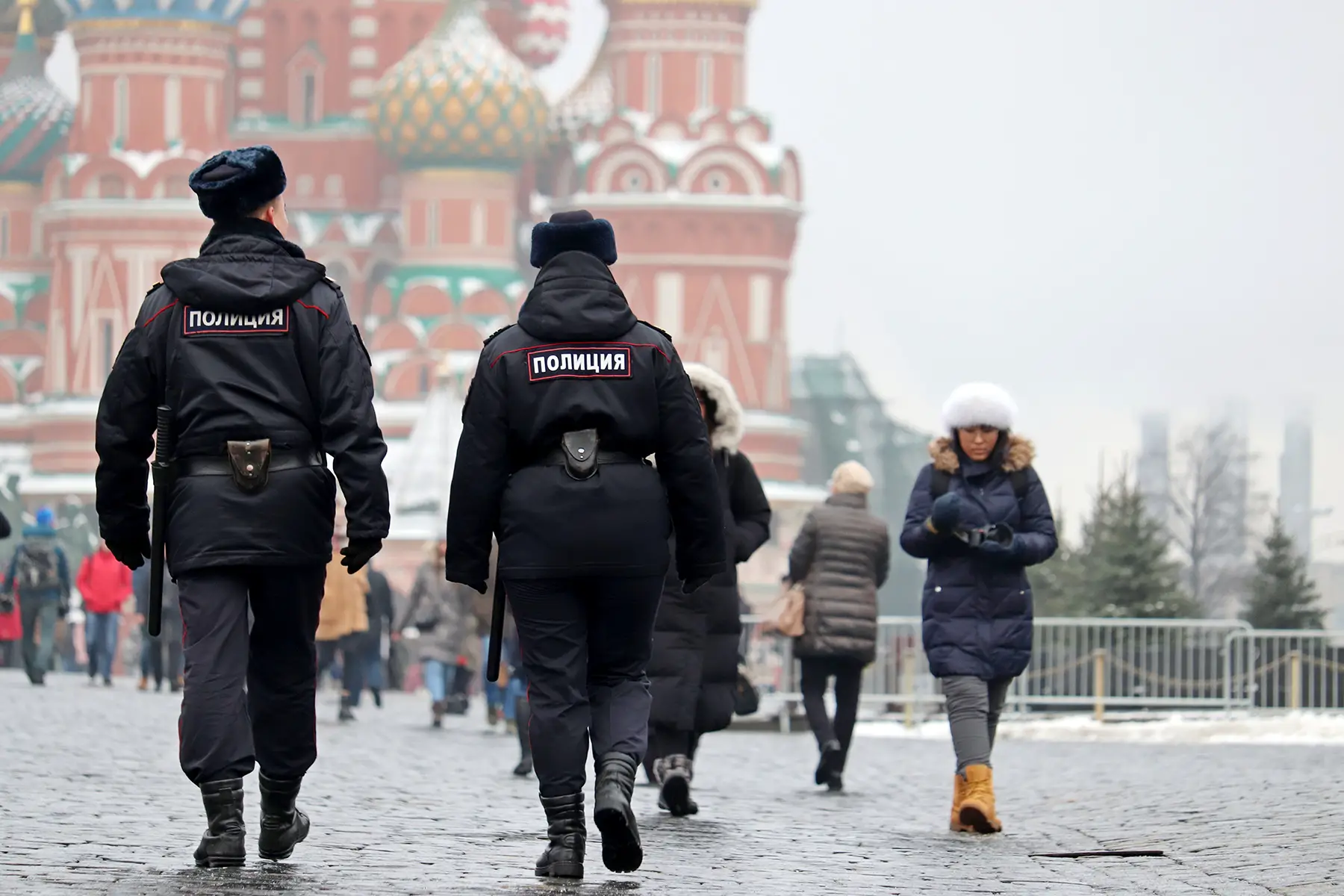 Police officers in Moscow