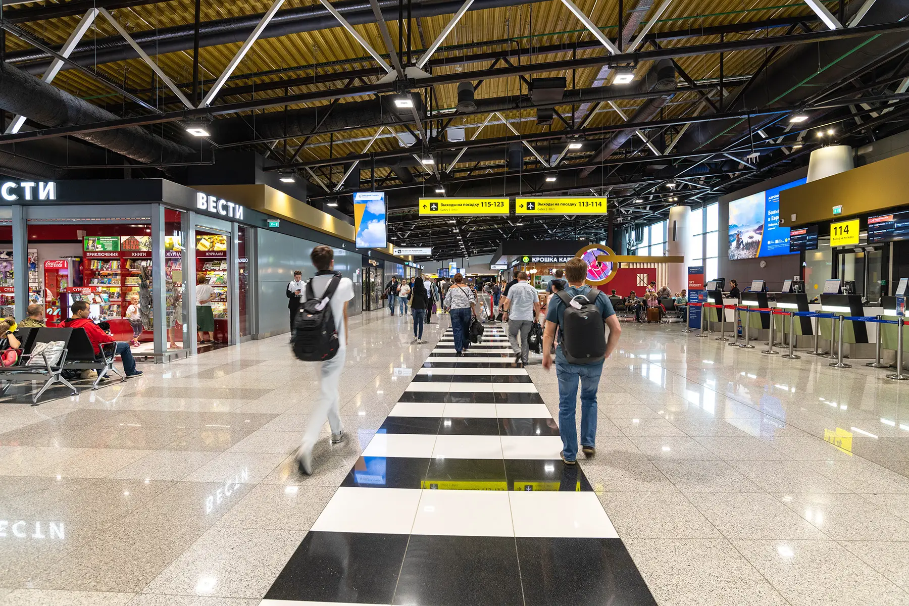 Departures lounge in Sheremetyevo Airport