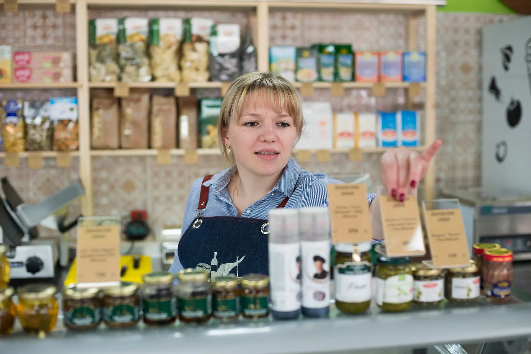 Shop owner in Moscow