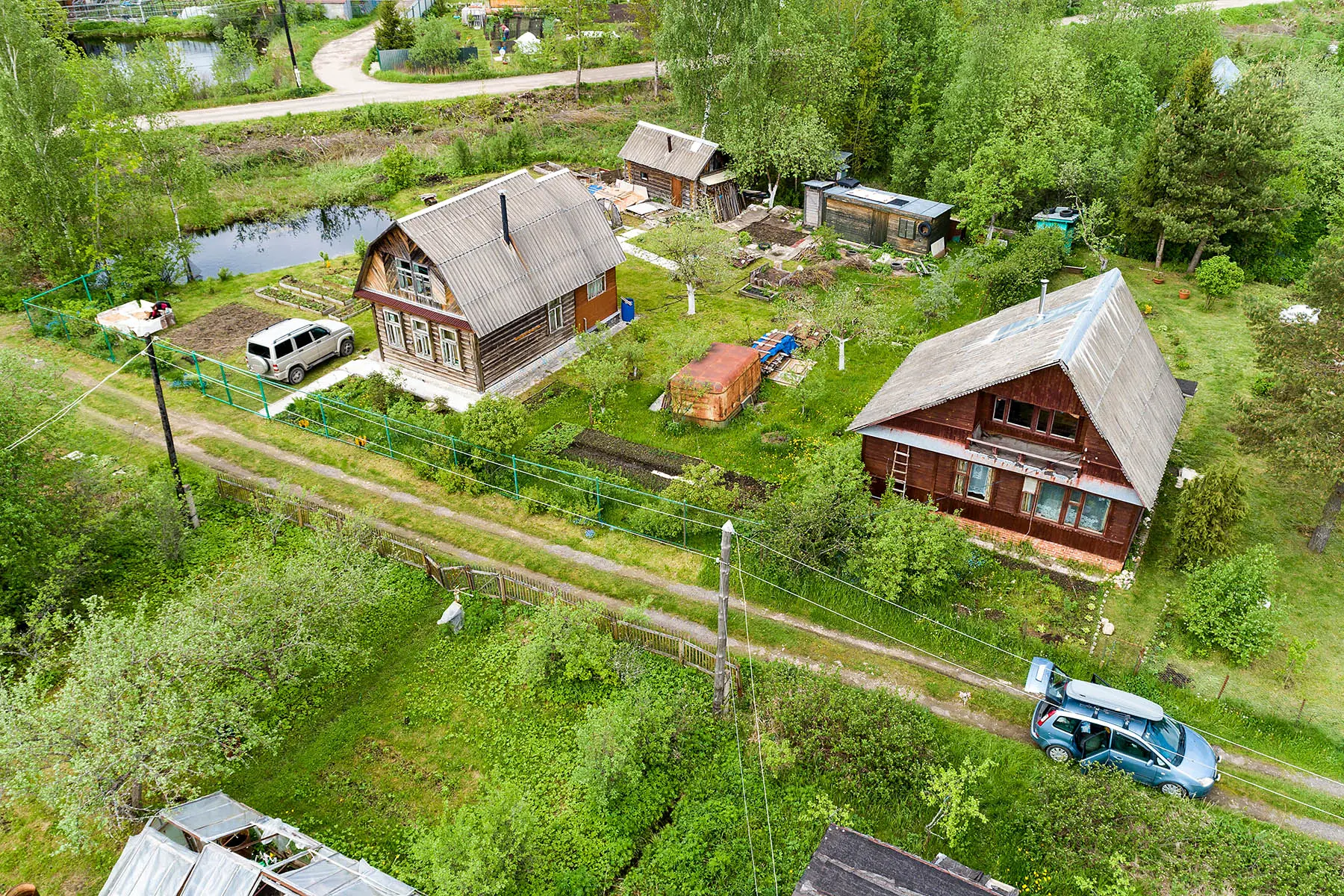 Typical Russian dachas