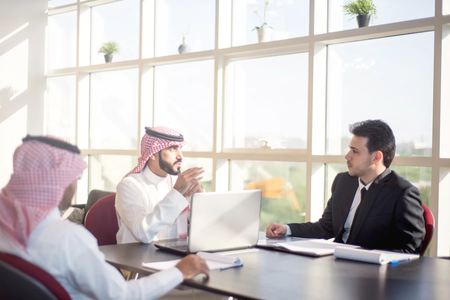 Business meeting in Saudi Arabia