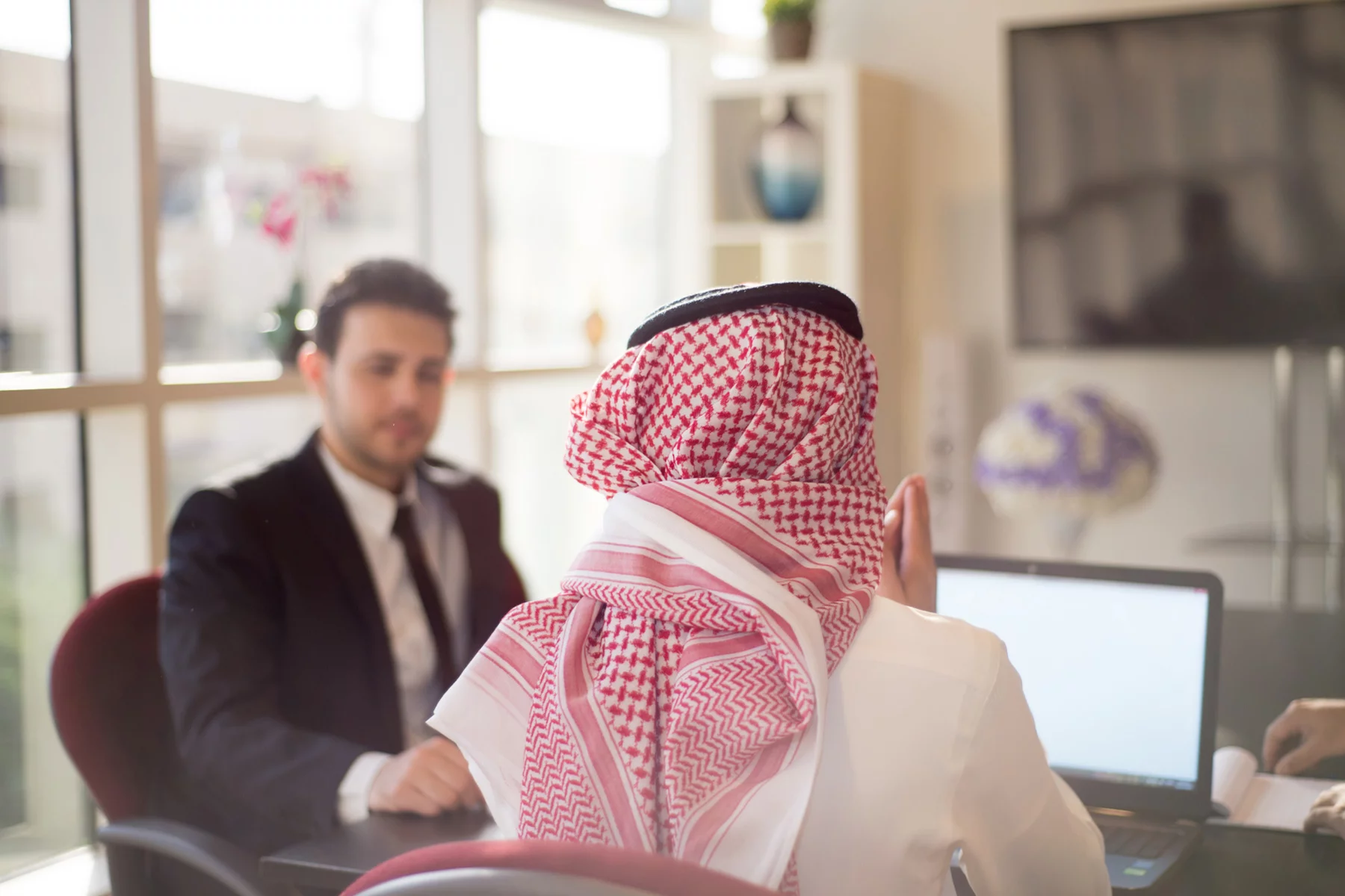 Business meeting in Saudi Arabia