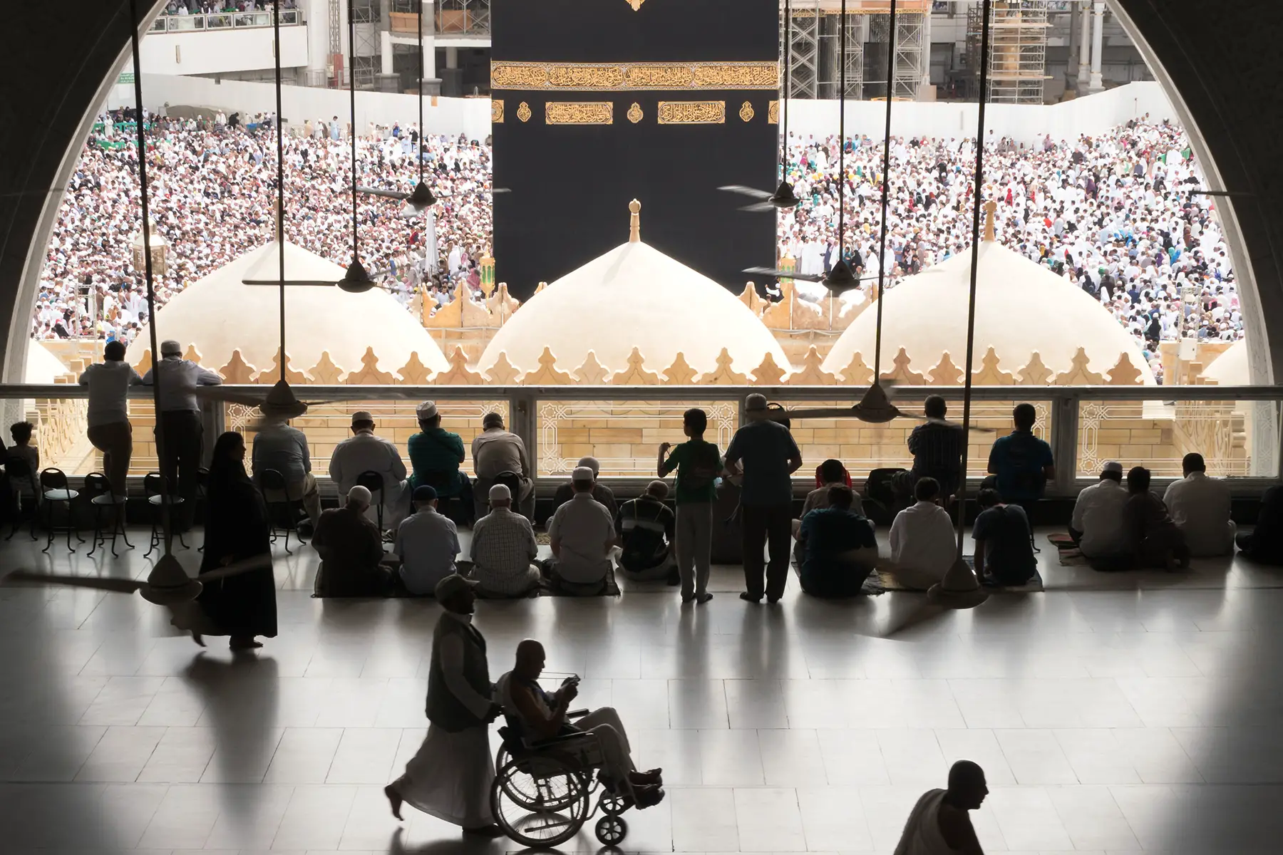 The Kaaba in Mecca is accessible to pilgrims with disabilities