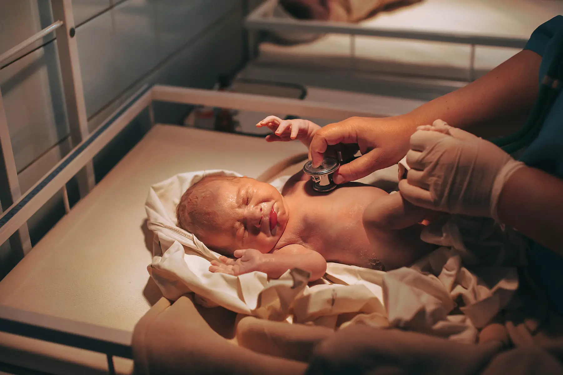 Newborn baby at the hospital