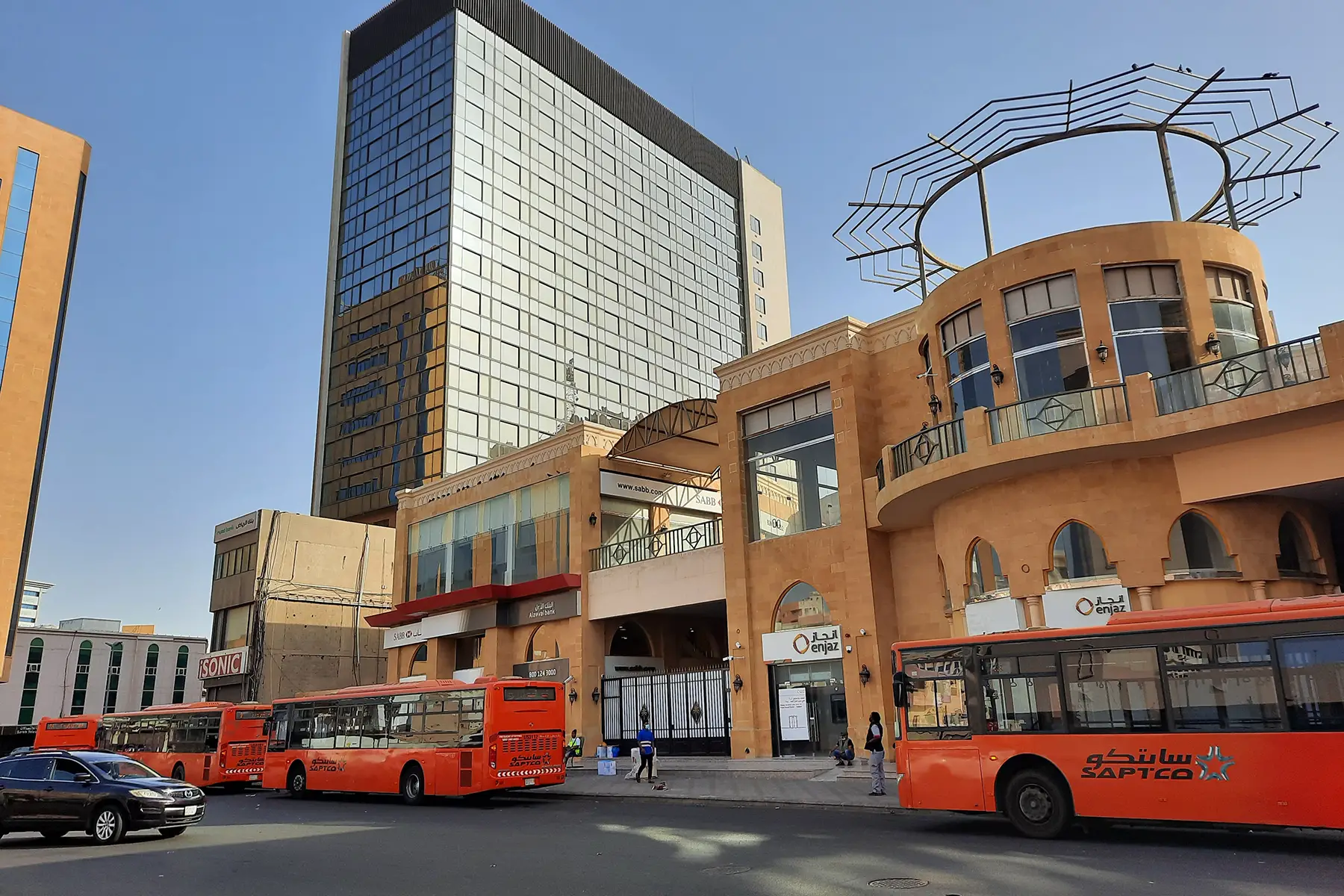Public buses in Jeddah, Saudi Arabia
