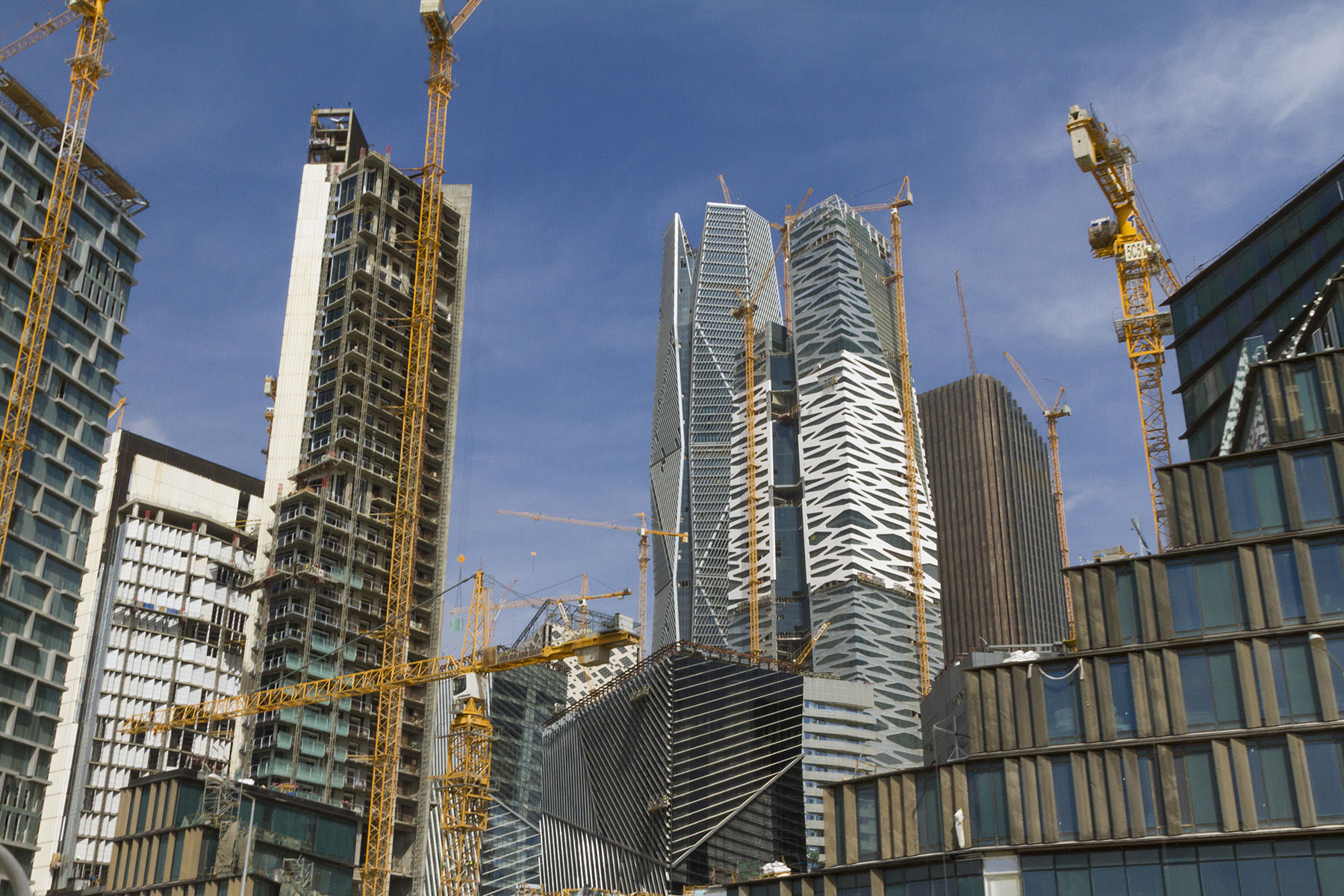 Construction in Riyadh's financial district