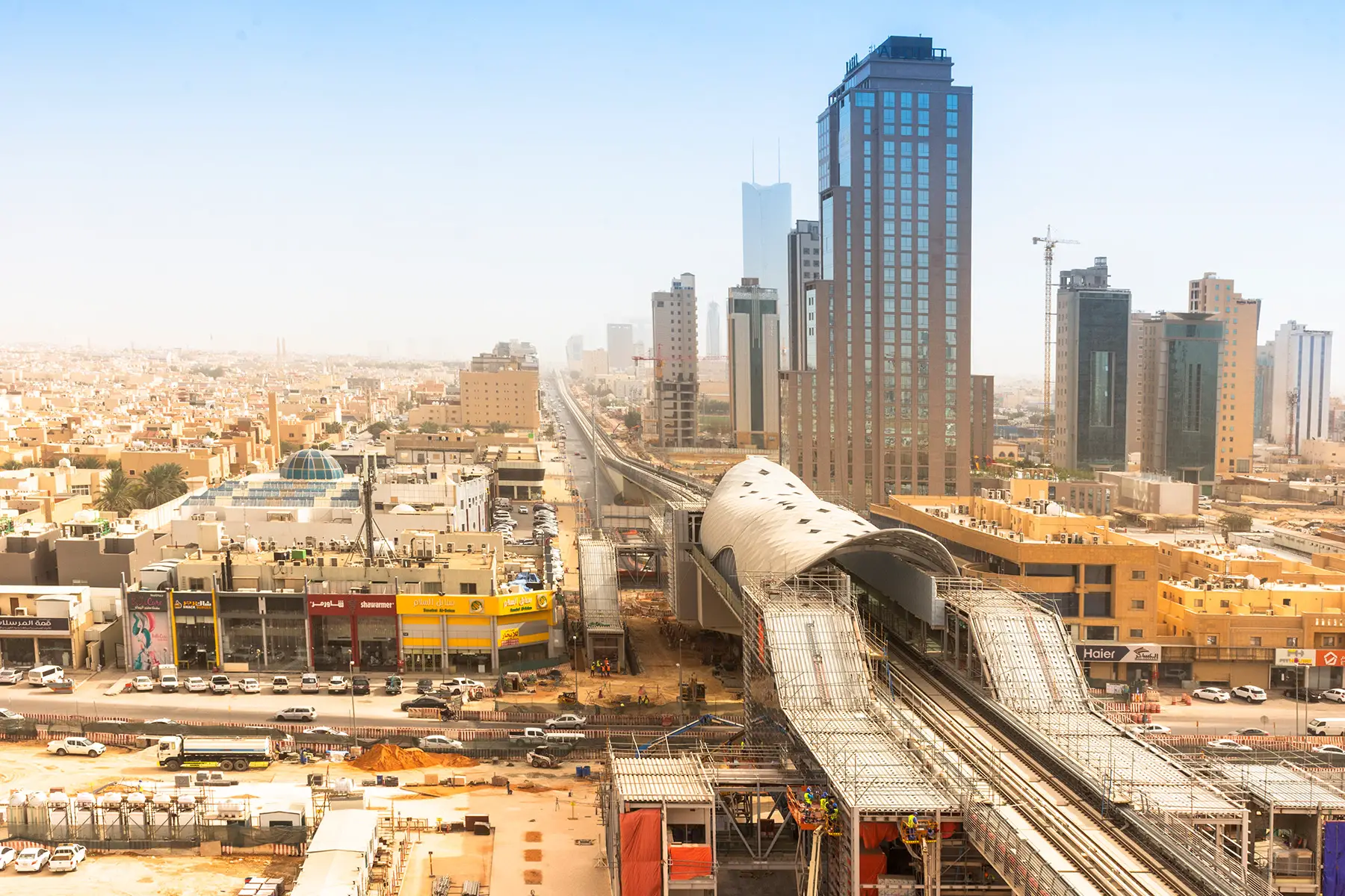 A Riyadh Metro station under construction