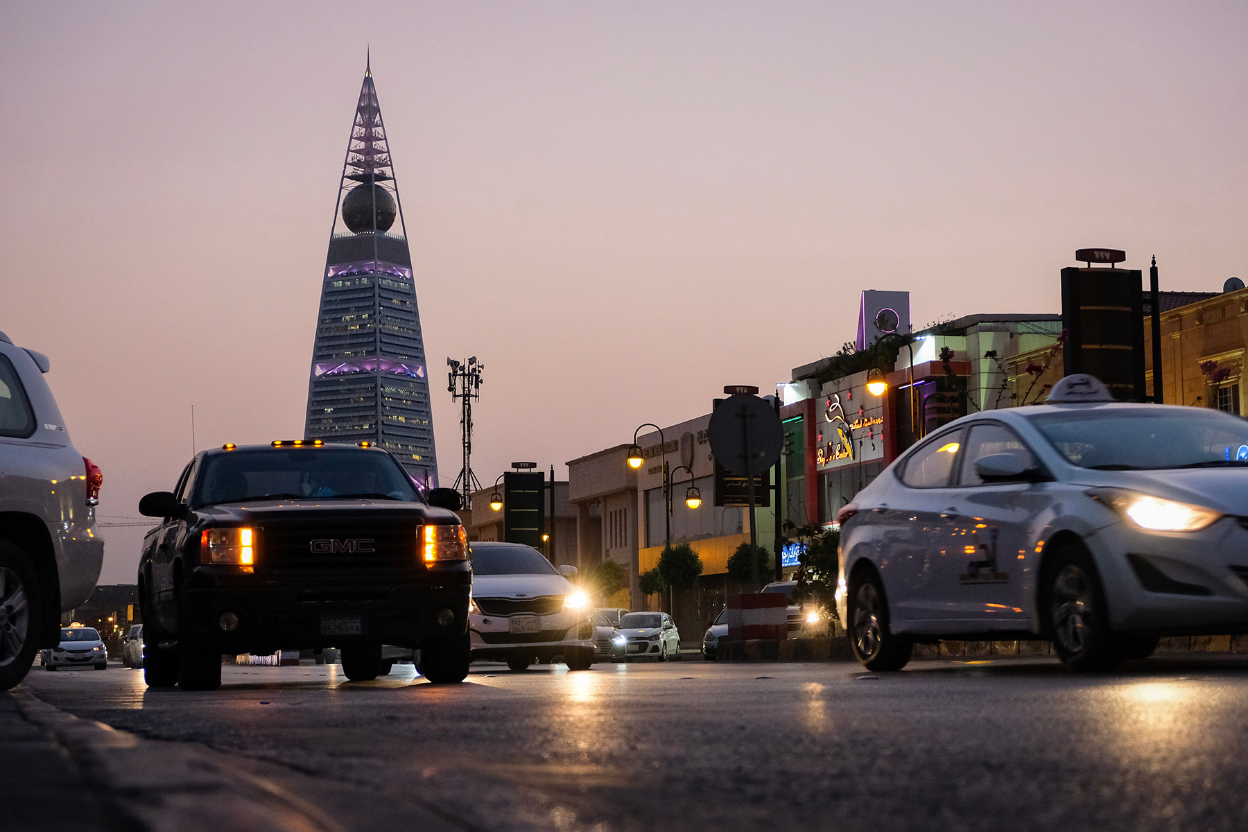 Rush hour traffic in Riyadh