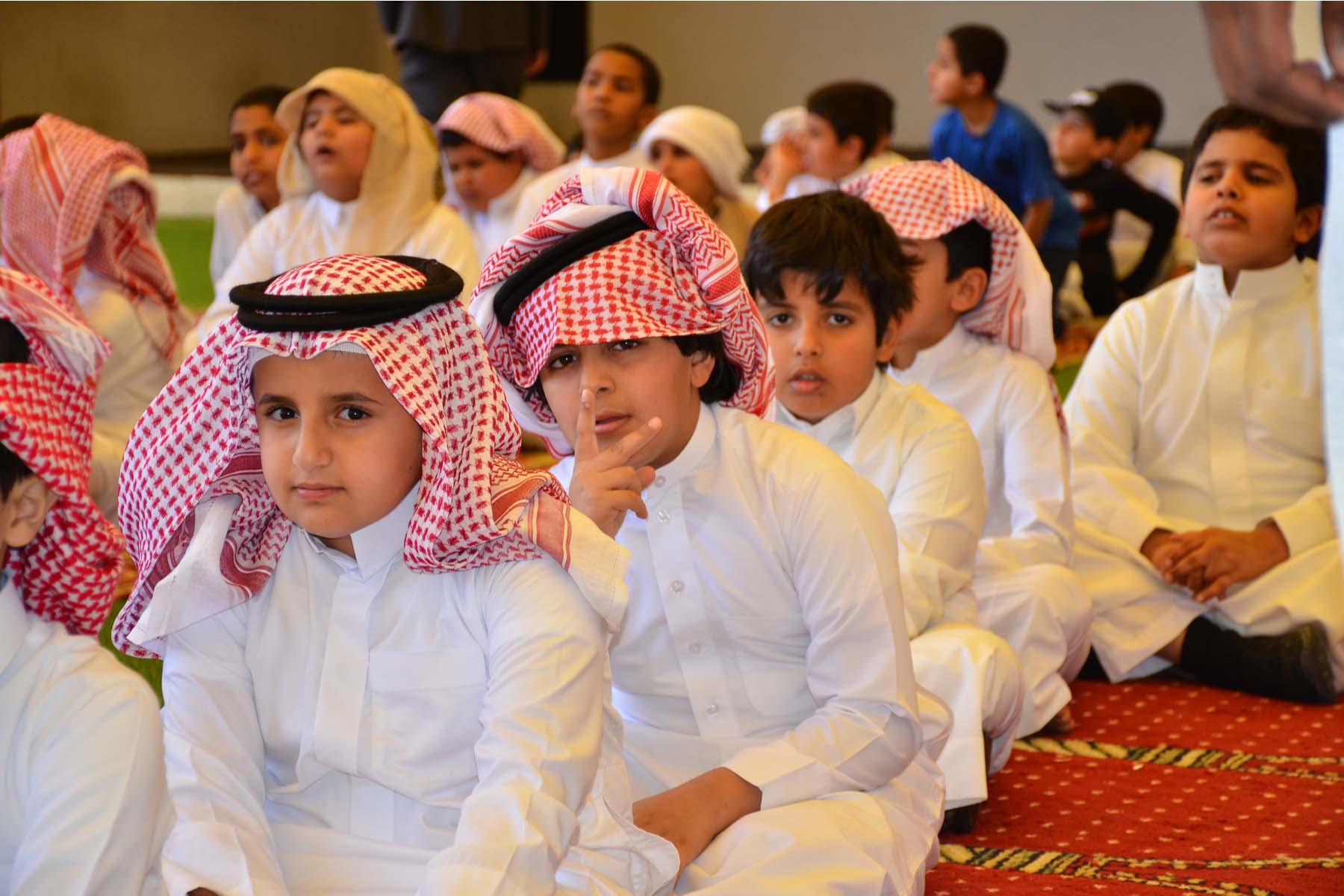 group of schoolchildren in Saudi Arabia