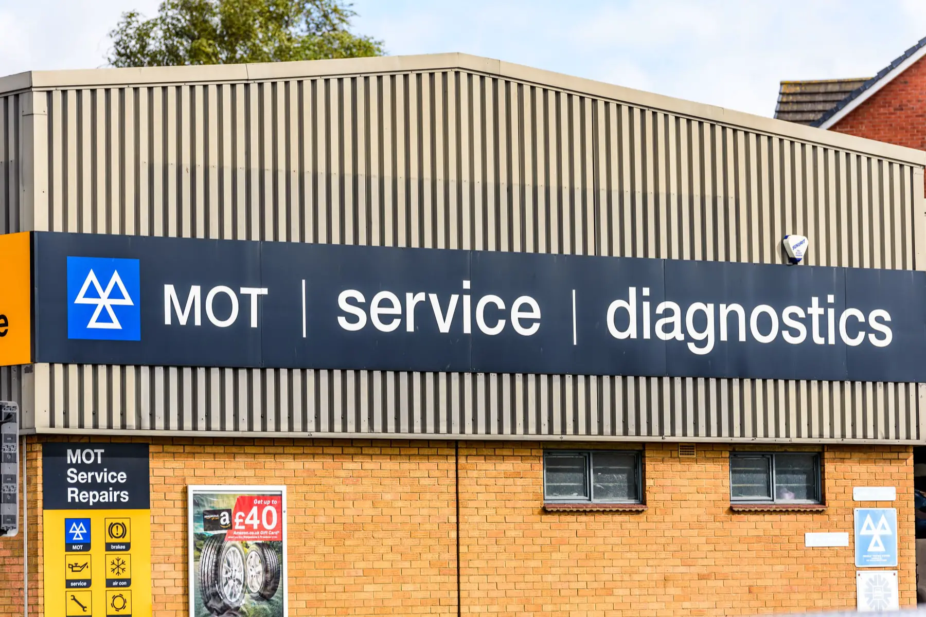 an MOT diagnostics center in the UK