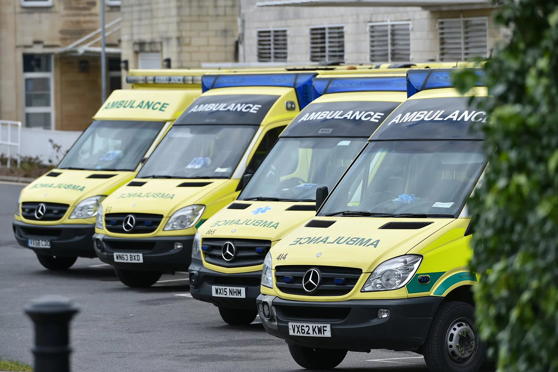 An ambulance fleet in Bath, UK
