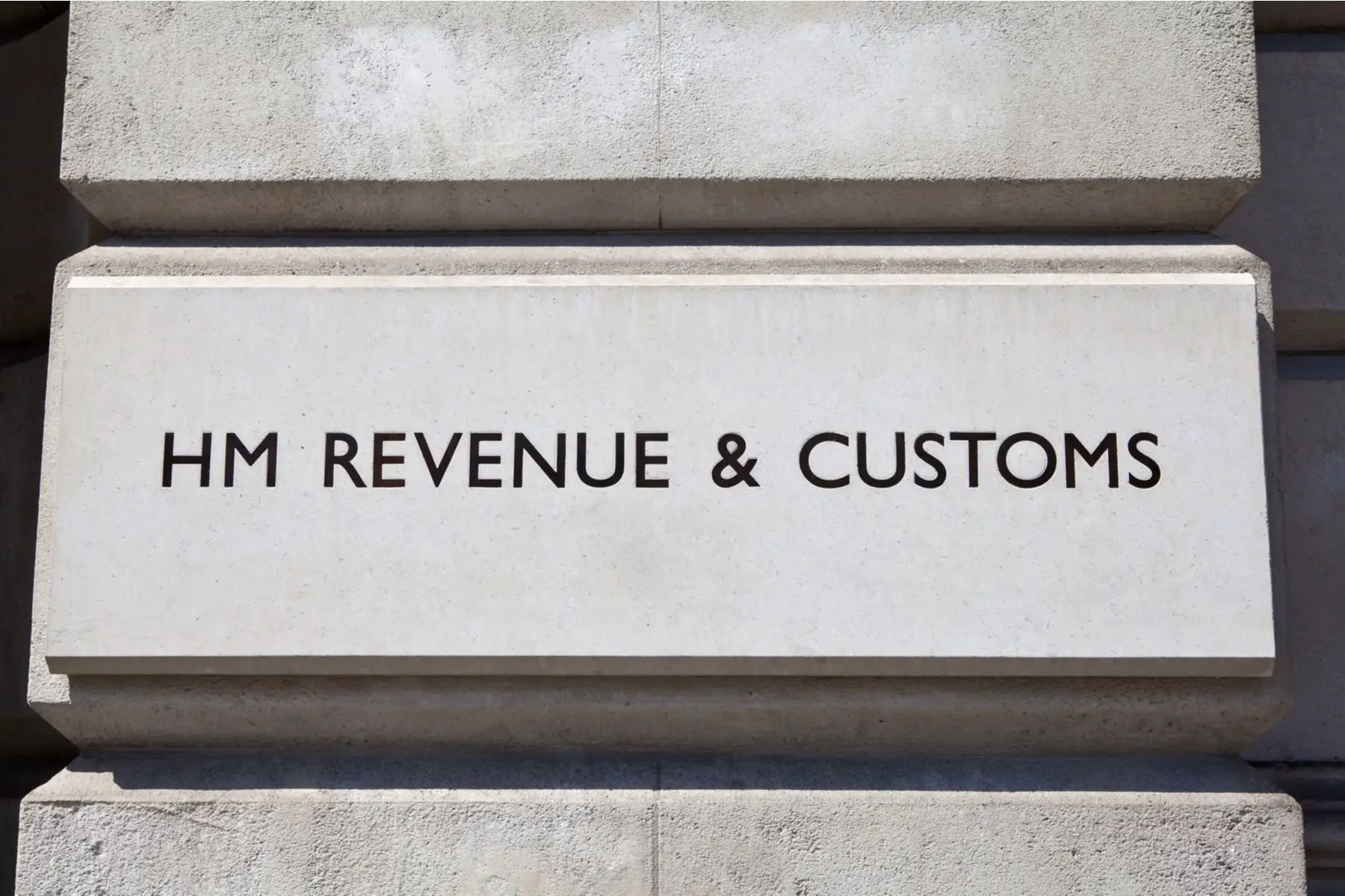 Stone sign for HM Revenue & Customs