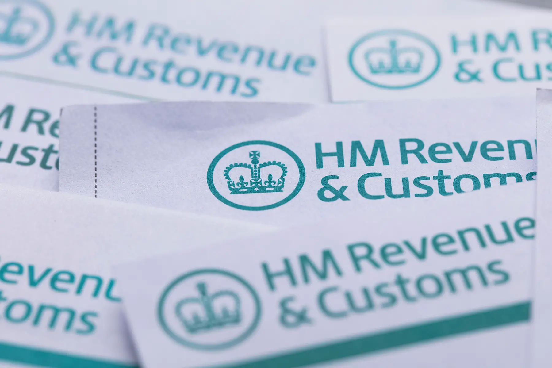Close-up of HMRC tax forms