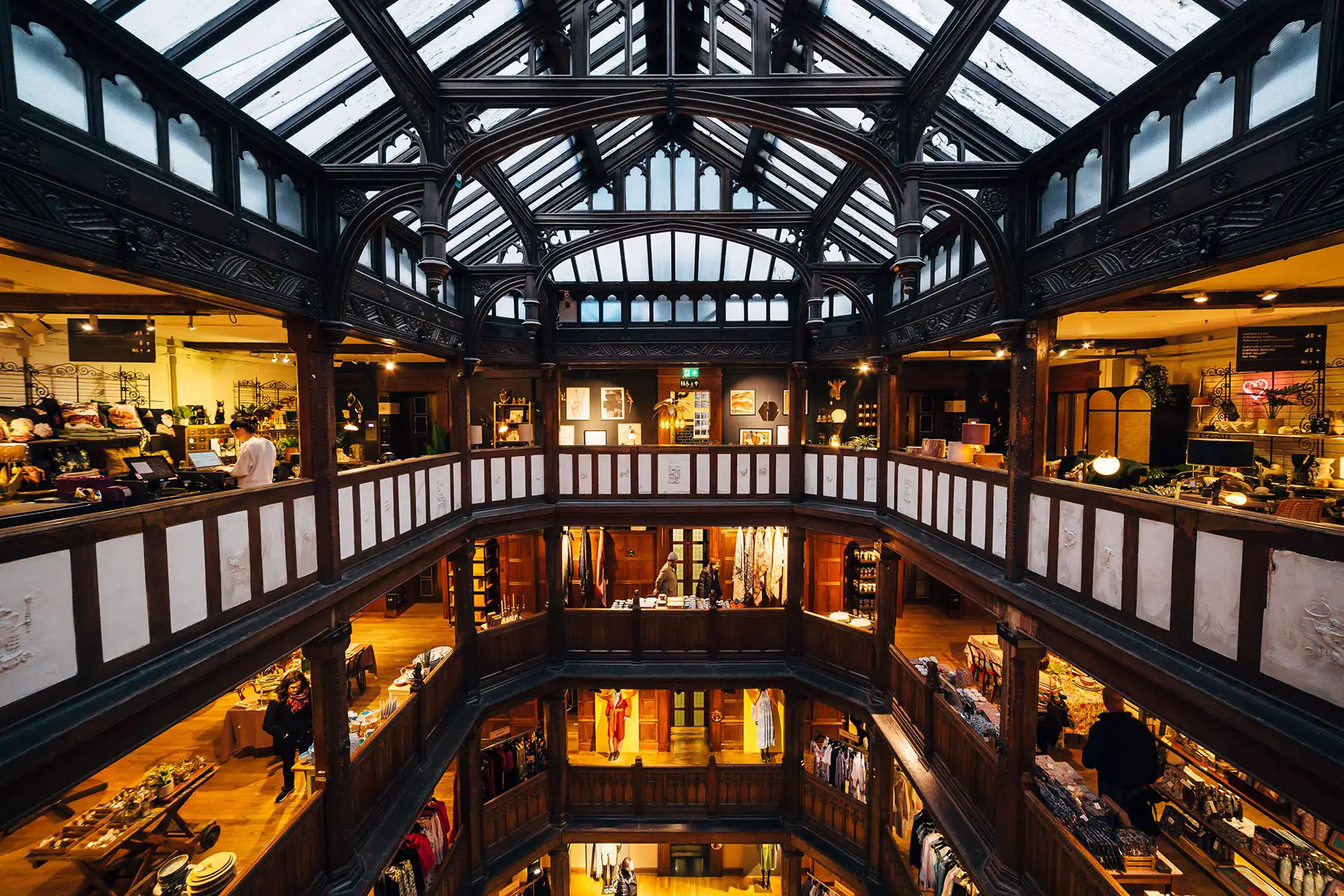 Interior of the Liberty department store in London, UK