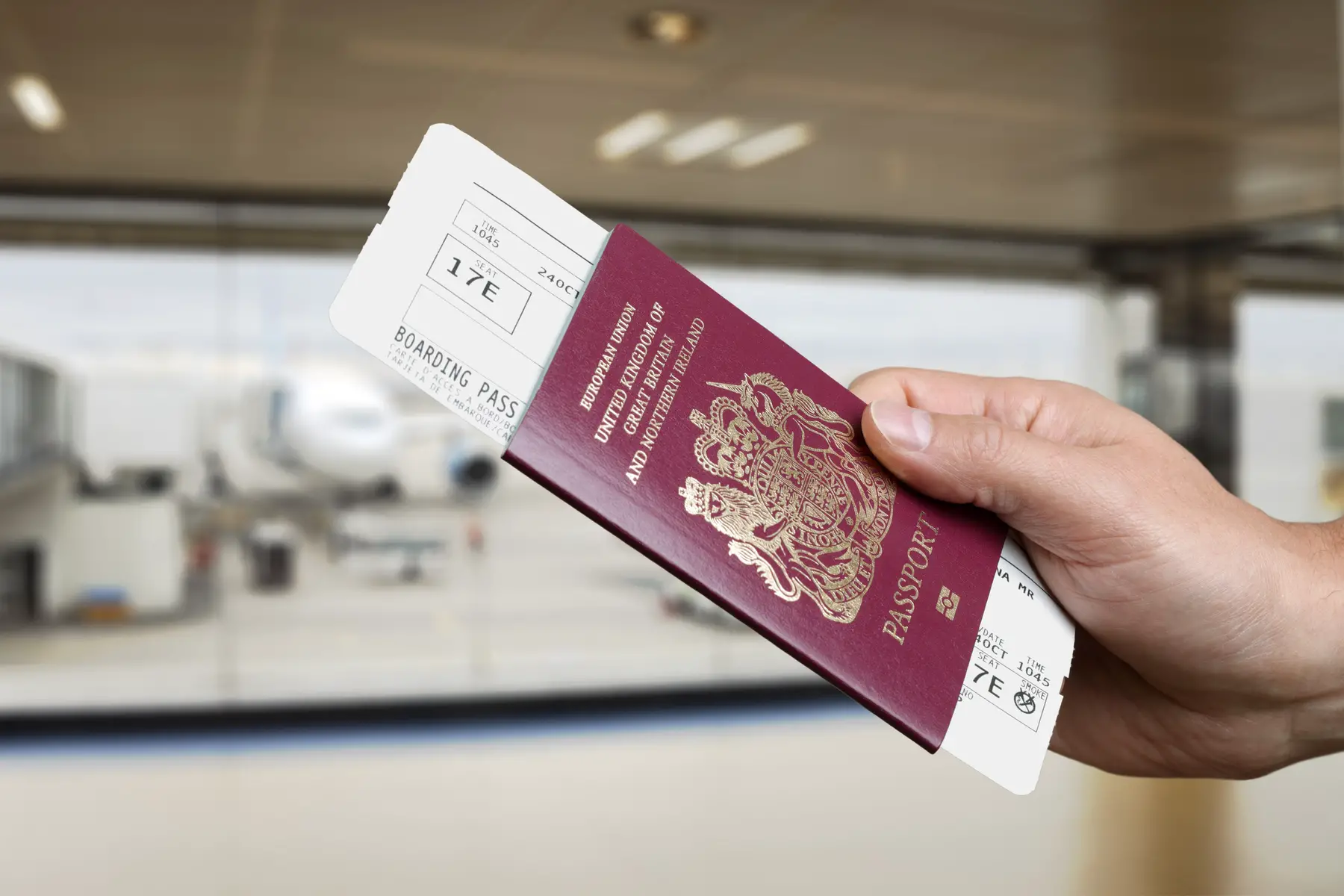 Man traveling with a British passport