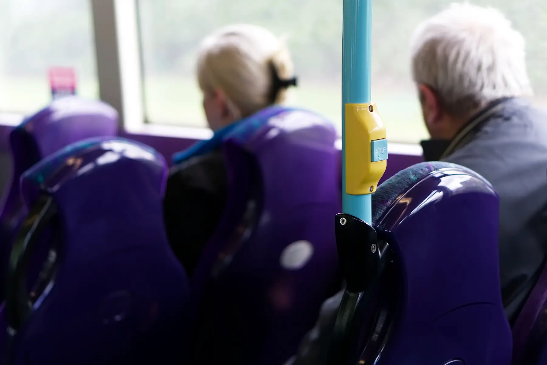 pensioners on a bus in the UK
