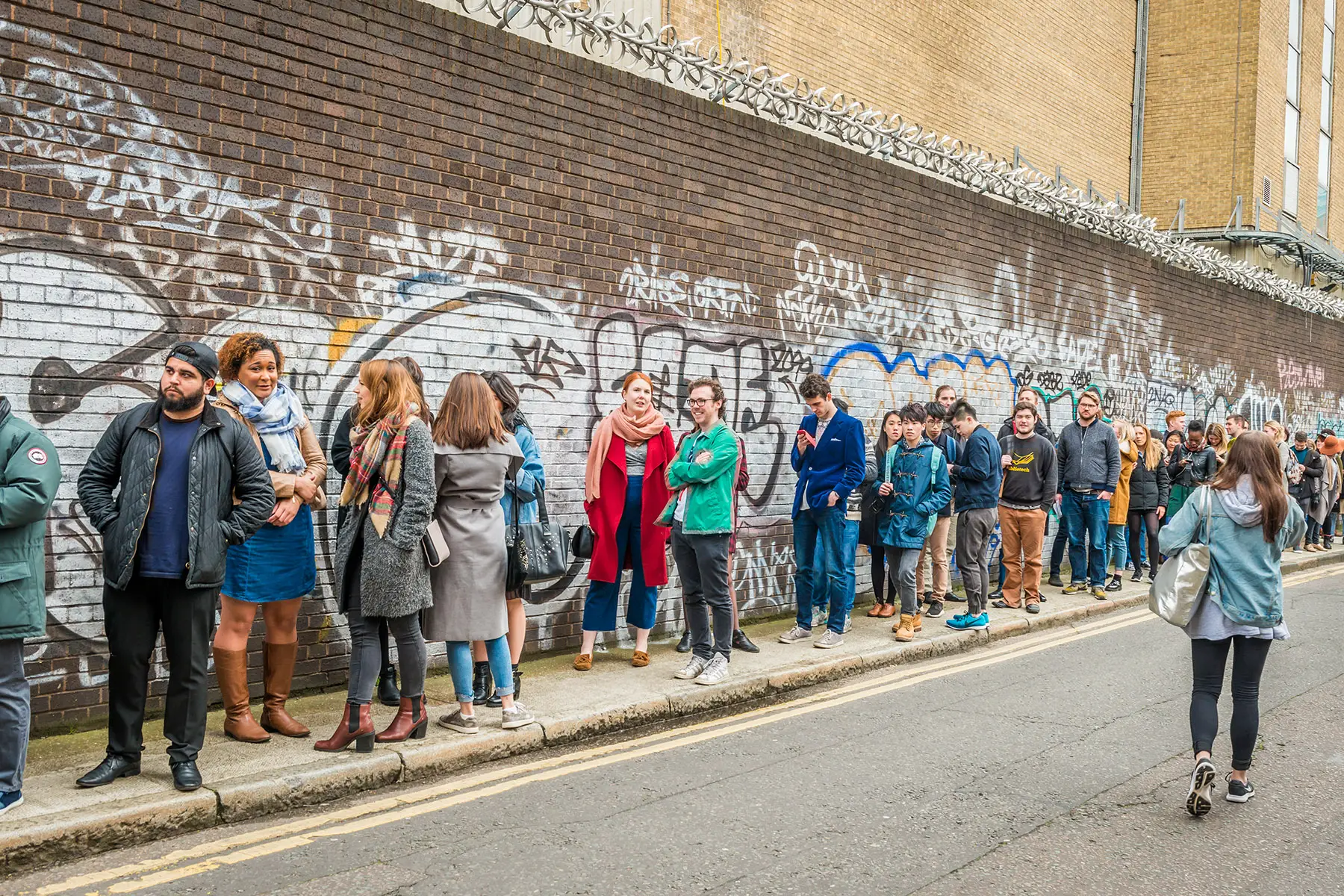 A queue in London