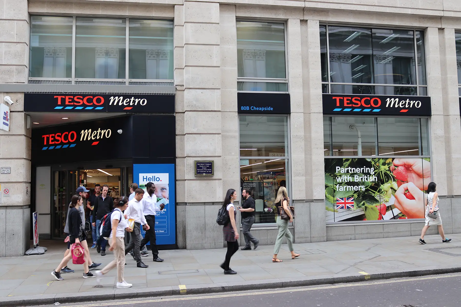 A Tesco Metro supermarket in London, UK