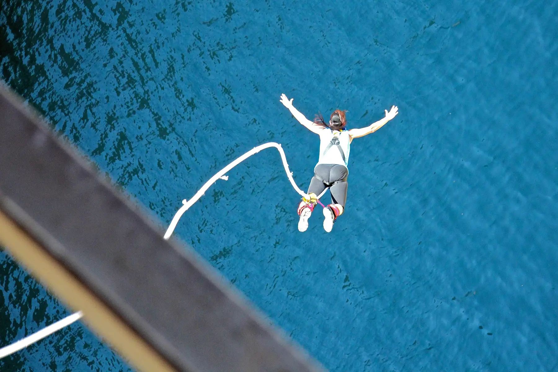 Bungee jumping in the Corinth Canal