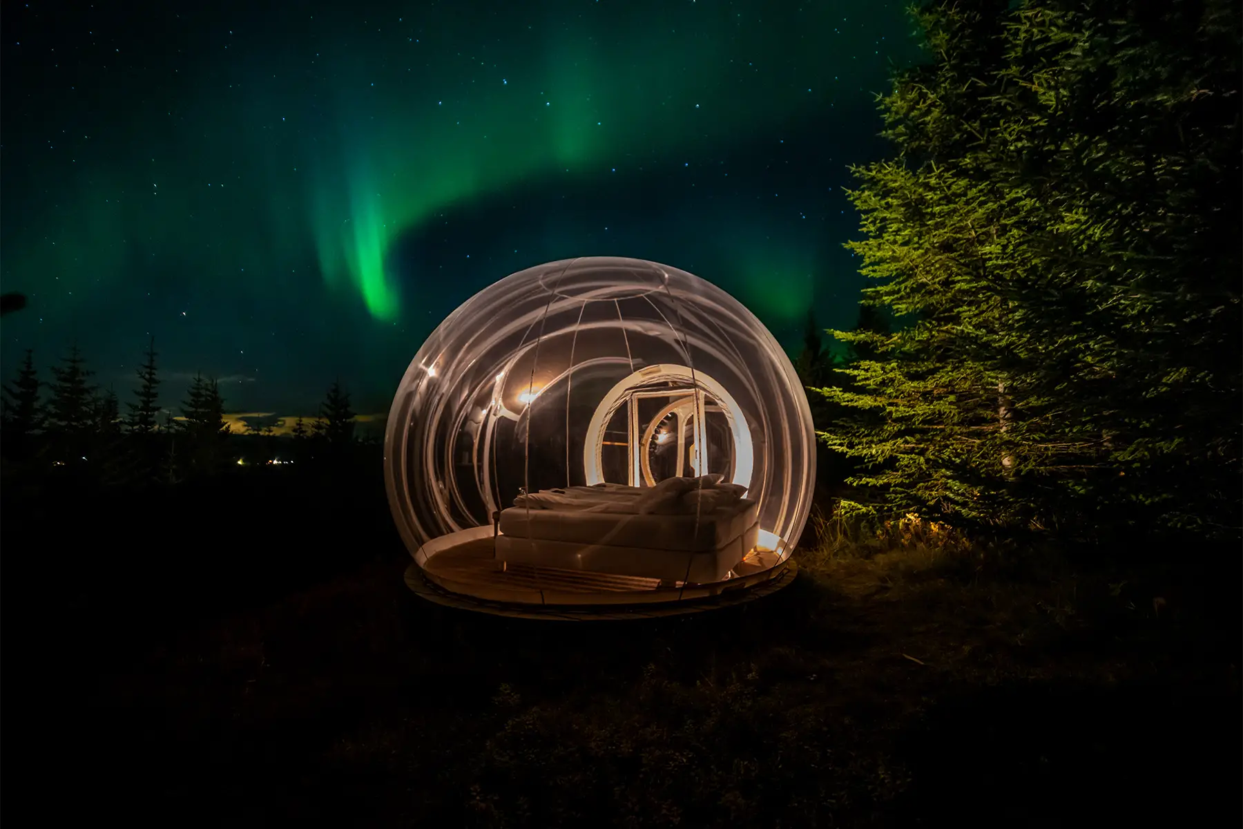 the Buubble hotel in Iceland
