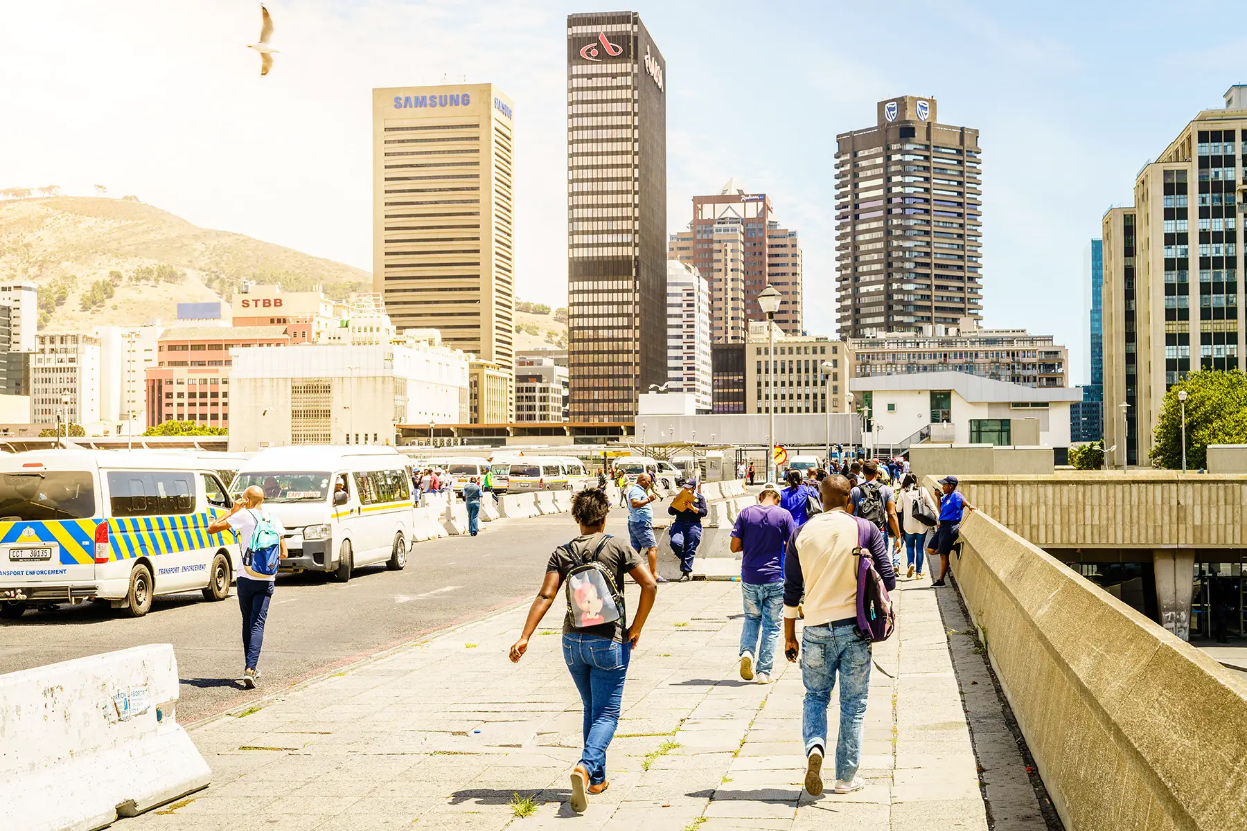 Commuters in Cape Town