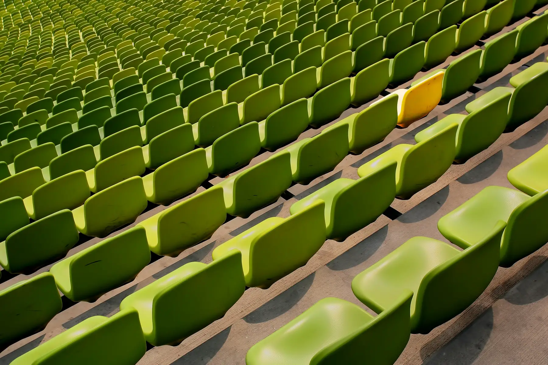 Different color stadium seat