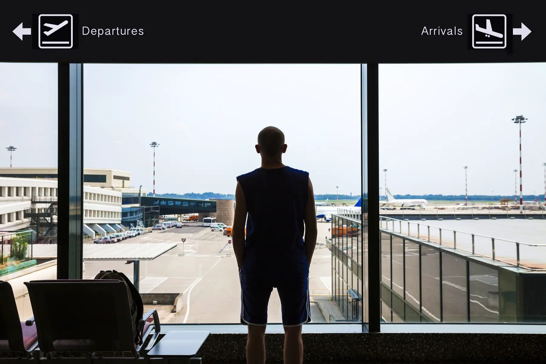 Man waiting at airport