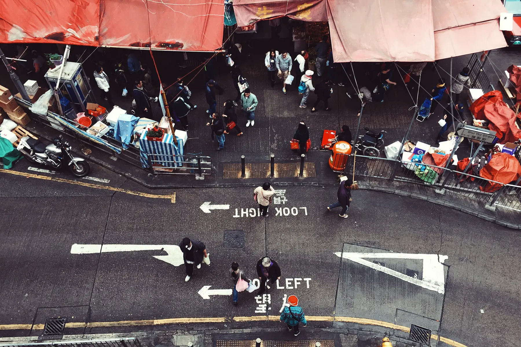 Pedestrian crossing in Hong Kong