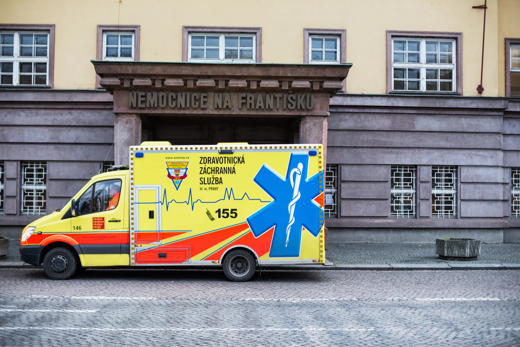 An ambulance in Prague