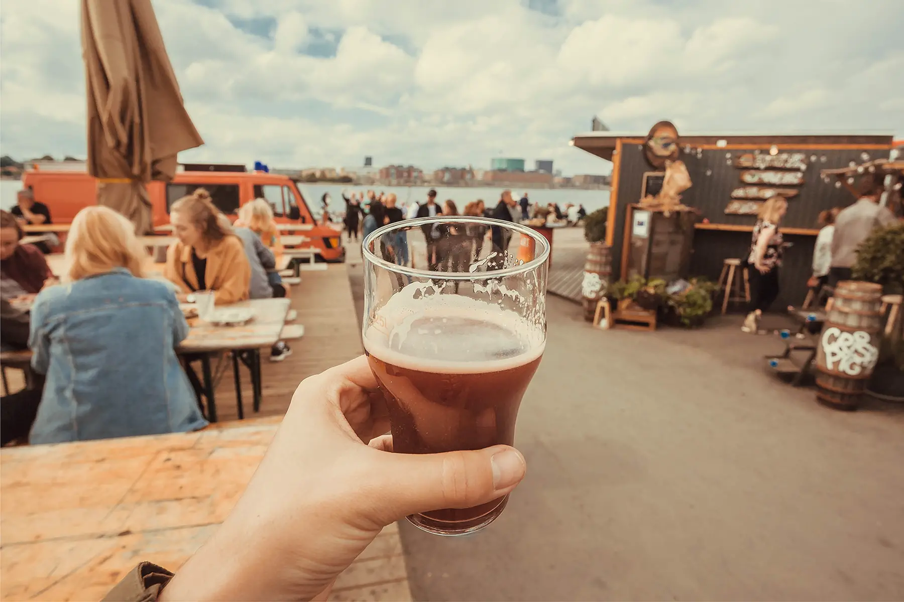 Raising a craft beer glass in Copenhagen
