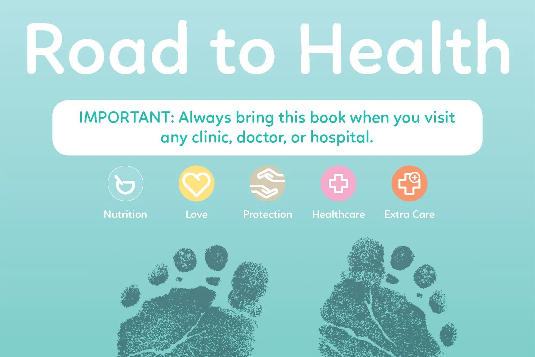 the cover of the Road to Health booklet for new parents in South Africa