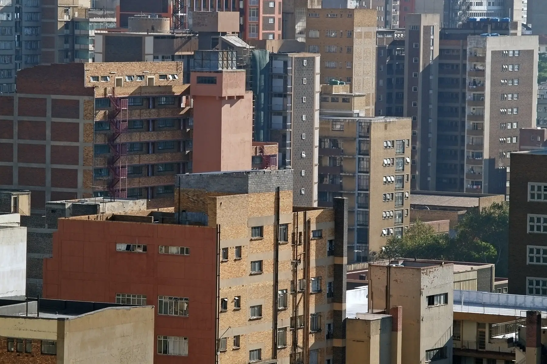 Apartment buildings in Hillbrow, Johannesburg