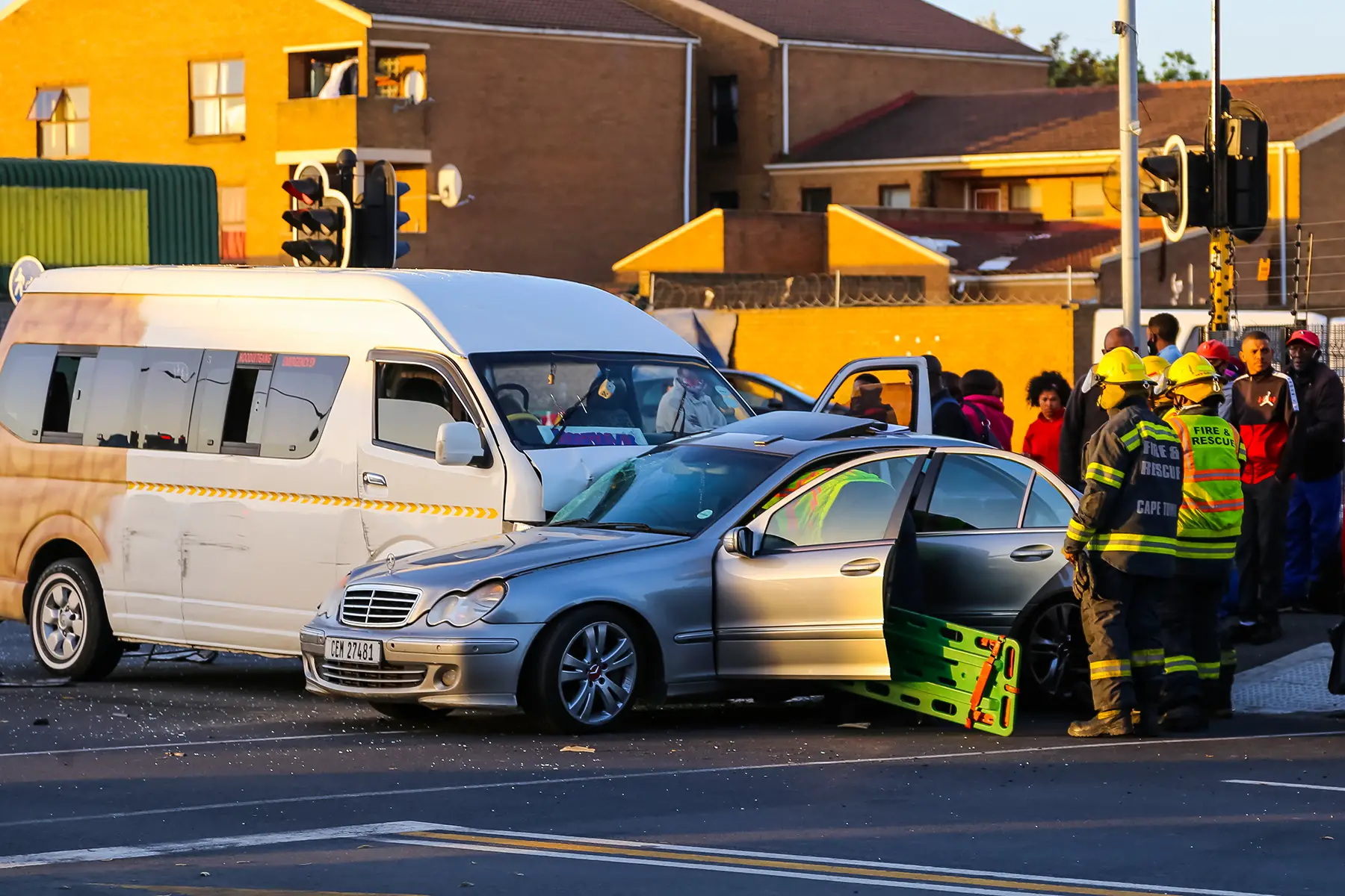 Car crash in Cape Town, South Africa
