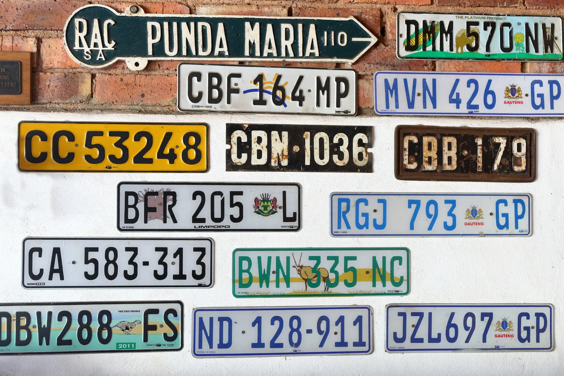Provincial car licence plates in South Africa
