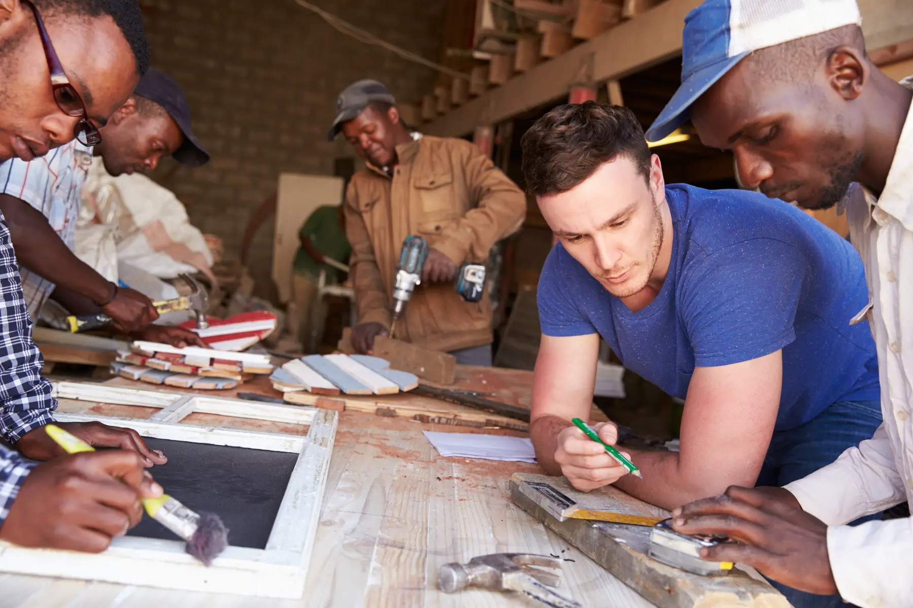 Carpentry workshop in South Africa