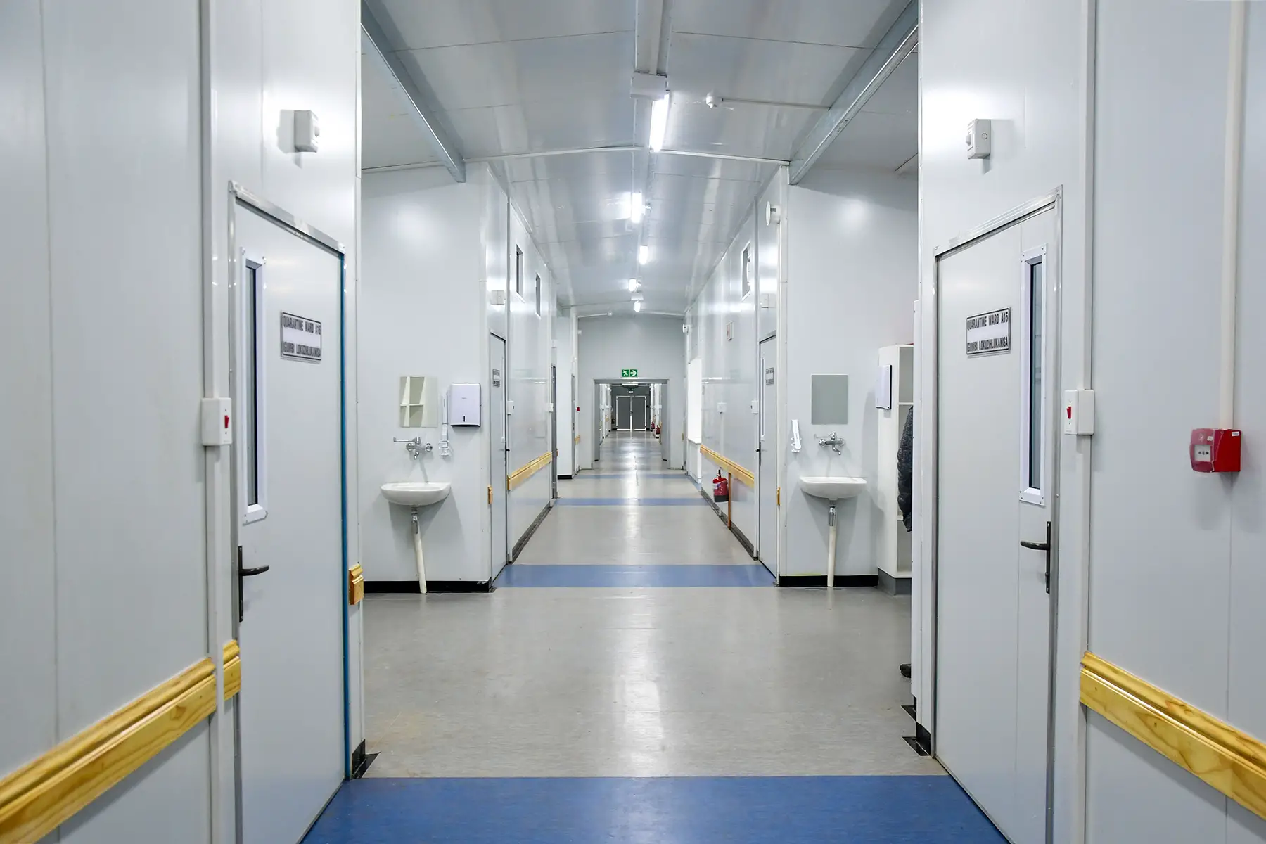 A corridor at the Clairwood Hospital in Durban, South Africa
