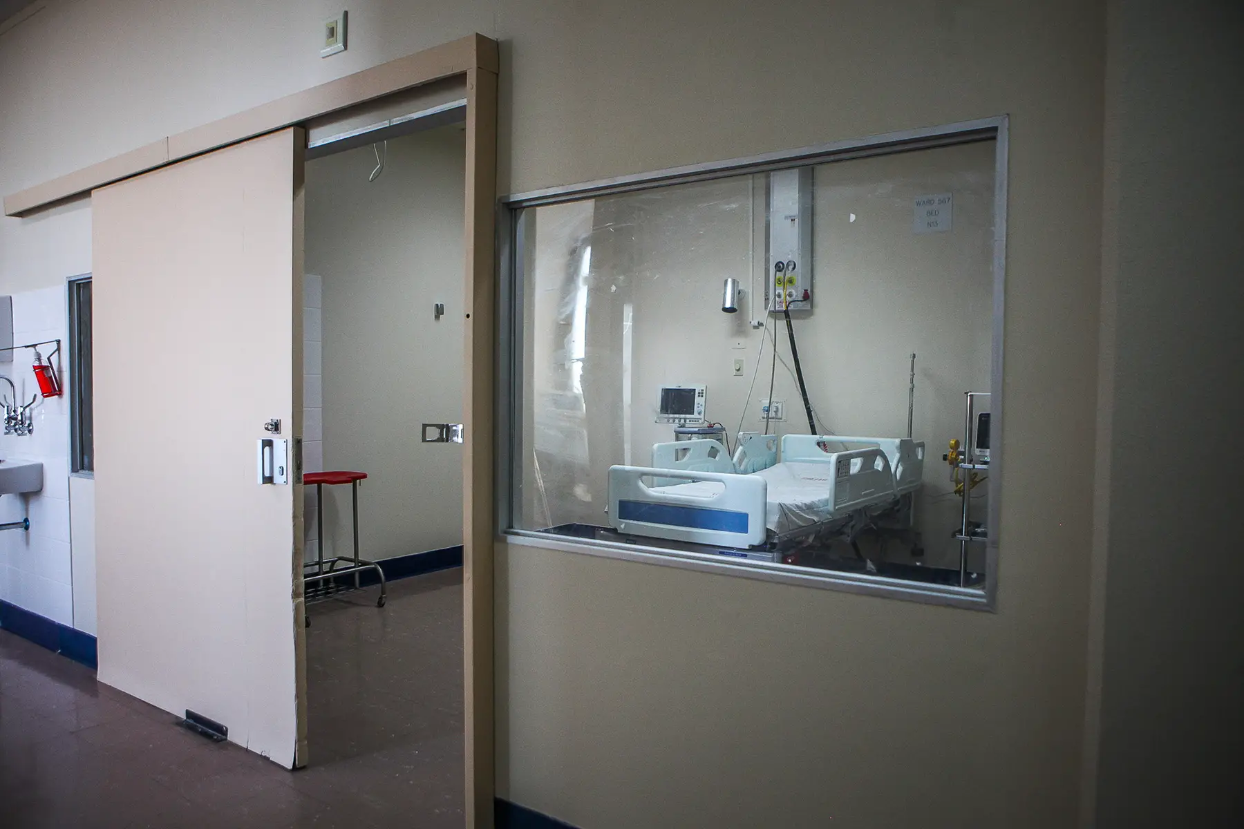 A hospital bed at Charlotte Maxeke Johannesburg Academic Hospital
