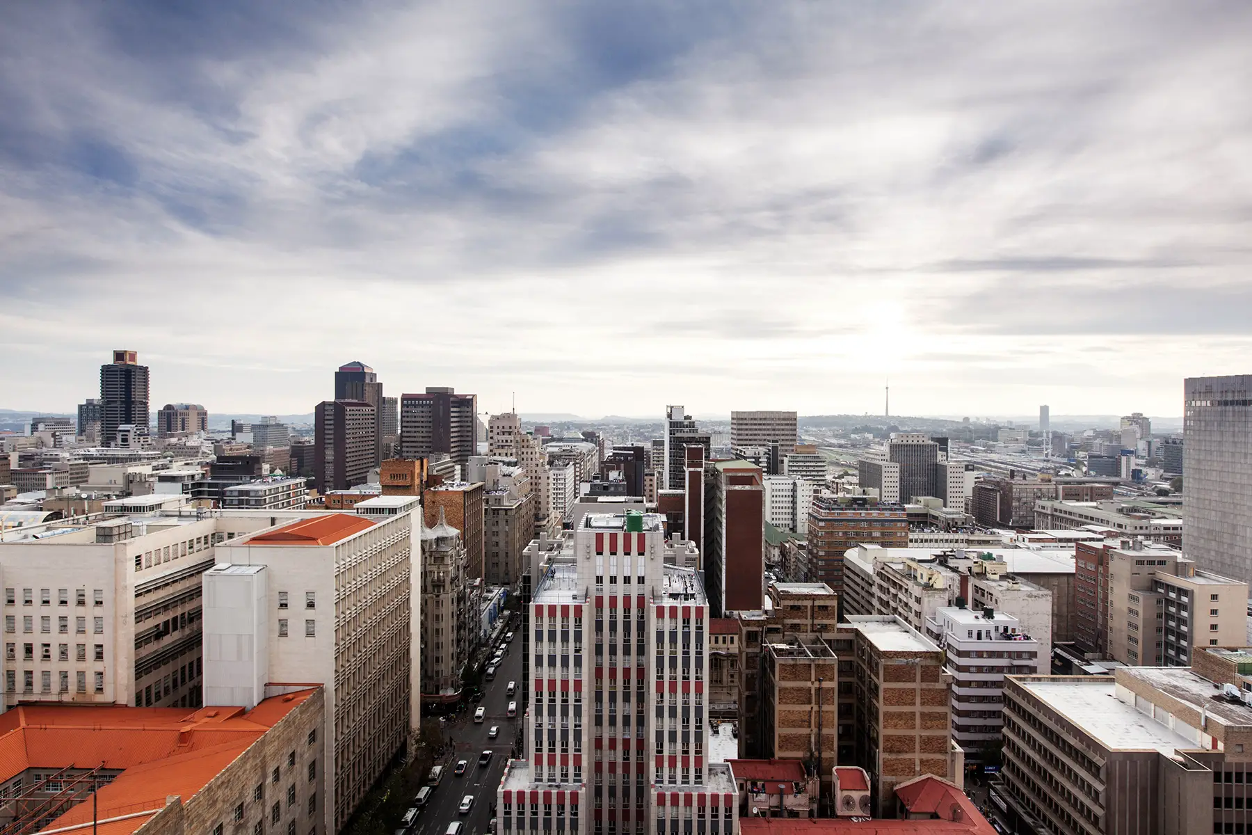 Office buildings in the city center of Johannesburg, South Africa