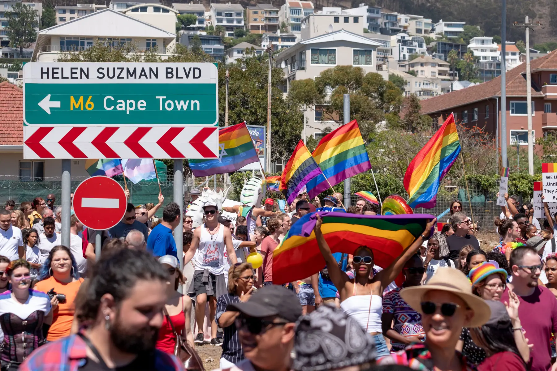 LGBTQ+ rights pride parade in Cape Town,. South Africa