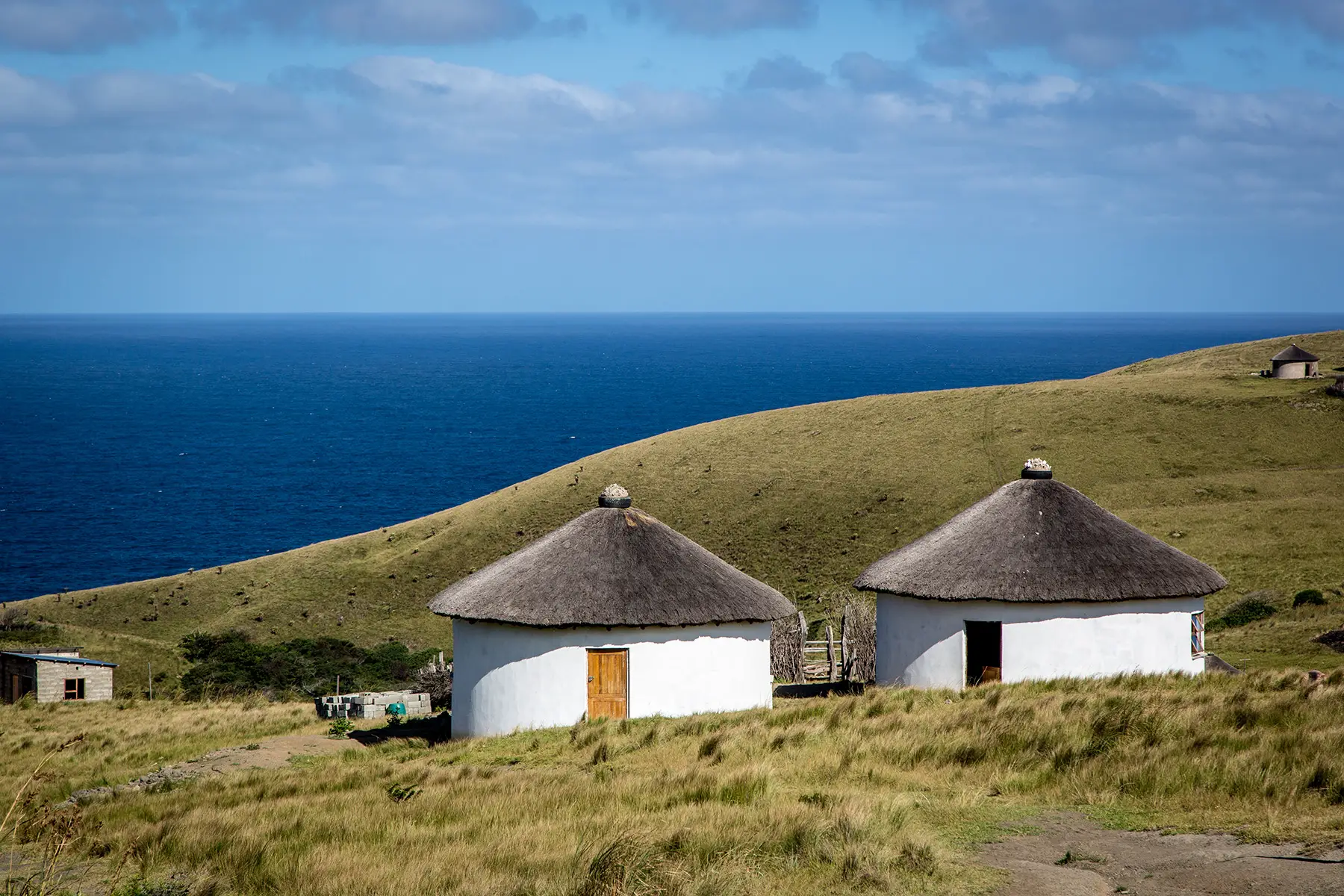 Round houses on the Wild Coast of South Africa